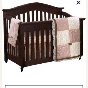 Girls crib bed set